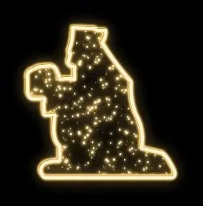 Easy Fix 2D LED fénymotívum, King II, 110 × 120 cm, melegfehér, álló, álló