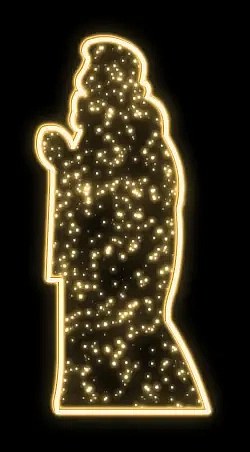 Easy Fix 2D LED fénymotívum, King III, 80 × 190 × 50 cm, meleg fehér, álló, álló