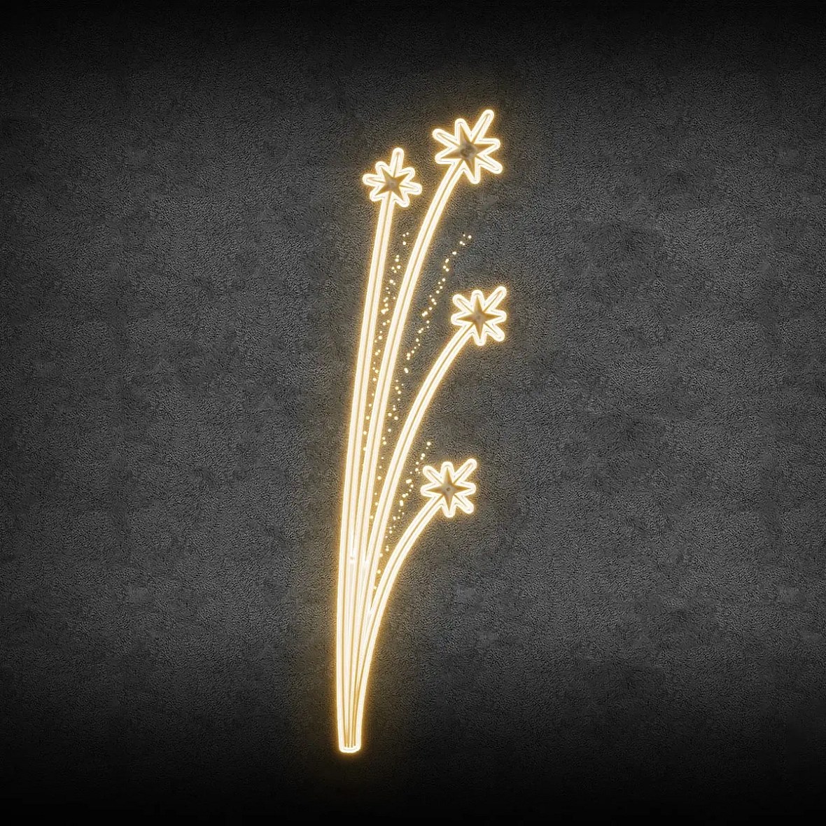 Easy Fix 2D LED csillagfény dekoráció, 65 × 200 cm, meleg fehér, jégfehér lánccal, közvilágítási dekoráció, alumínium