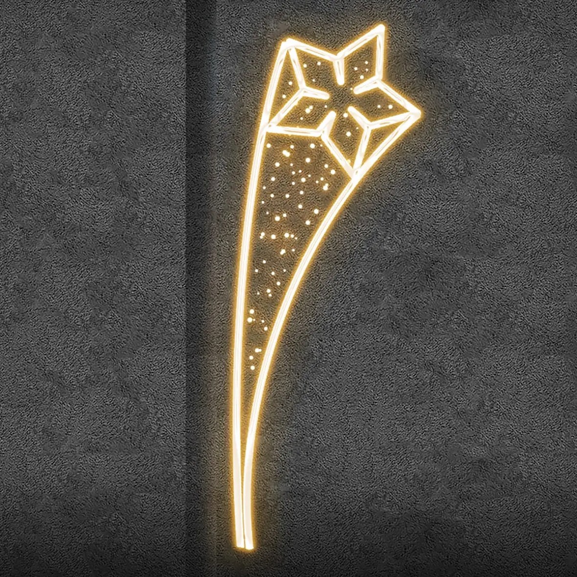 Easy Fix 2D LED fénydekor ánizs, 70 × 145 cm, meleg fehér, közvilágítási dekoráció, alumínium
