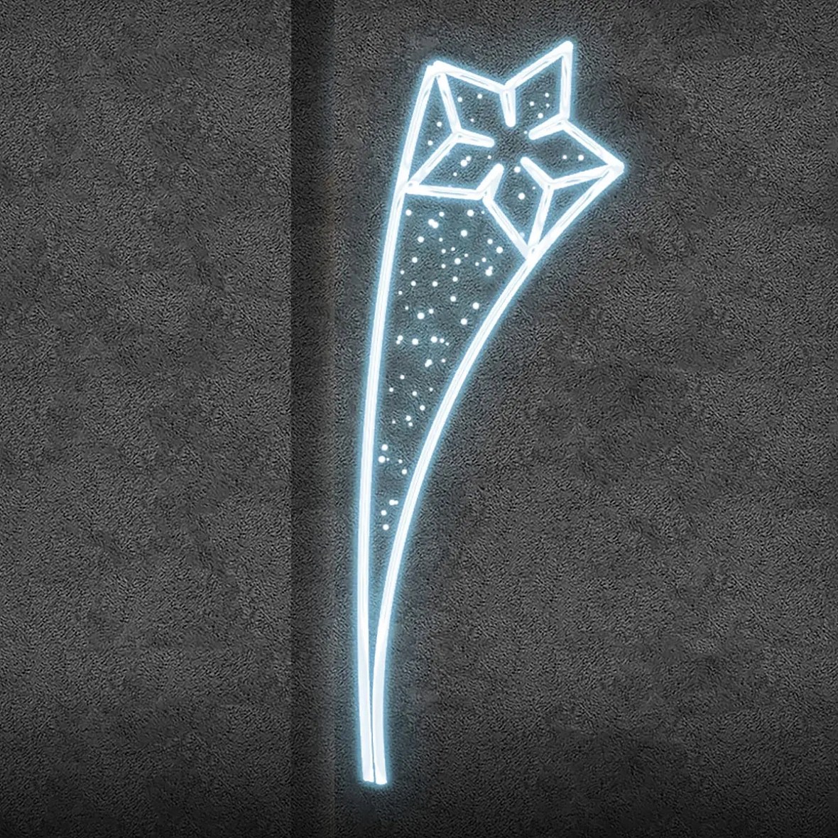 Easy Fix 2D LED fénydekor csillagánizs, 50 × 140 cm, jeges fehér, dekoráció közvilágításhoz, alumínium