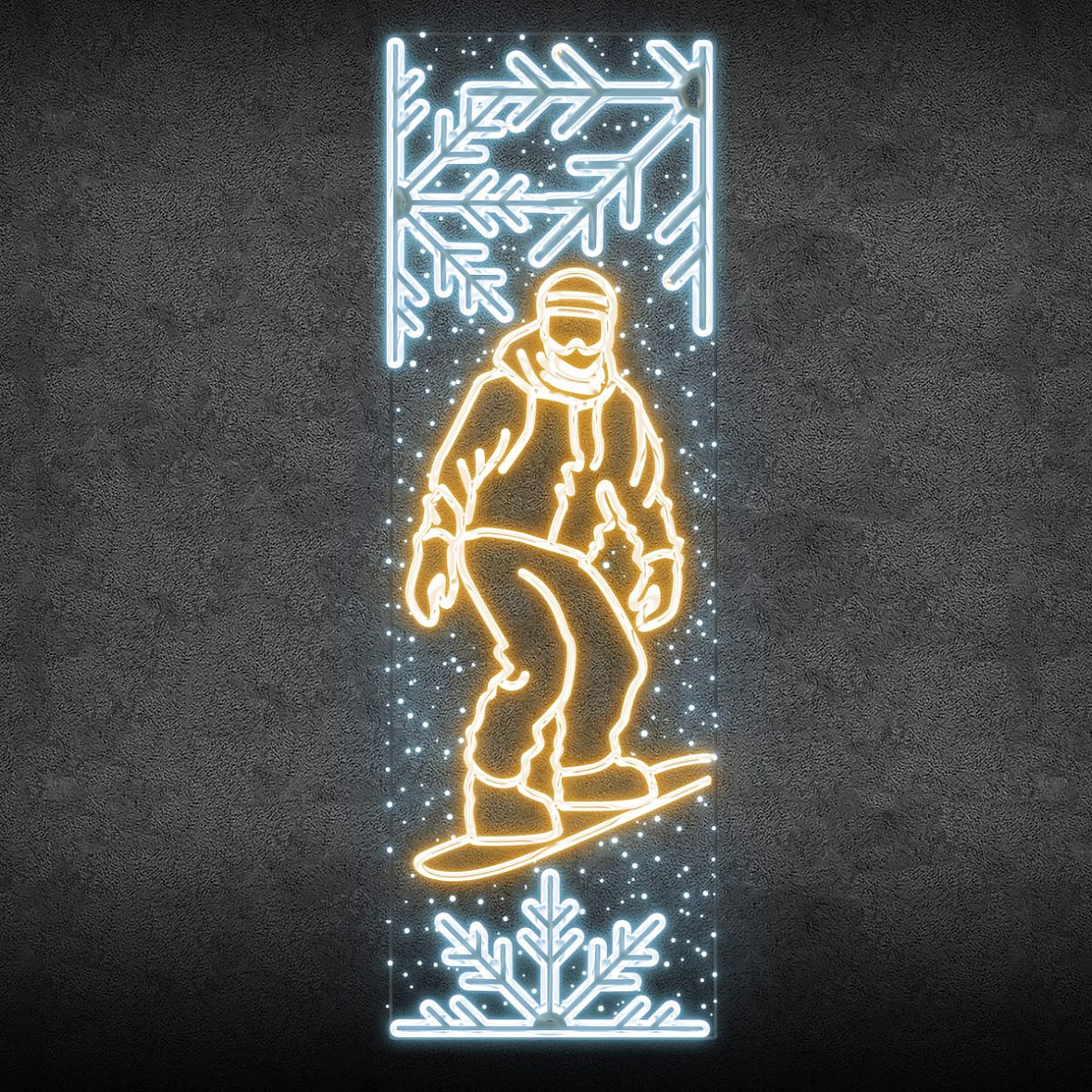 Easy Fix 2D LED fénybanner hódeszkás, 80 × 247 cm, meleg és jeges fehér, közvilágítási dekoráció, alumínium