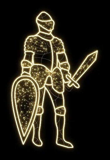 Easy Fix 2D LED Light Knight II, 145 × 230 × 60 cm, meleg fehér, álló, 3D nyomtatás, 3D nyomtatás
