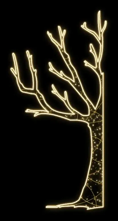 Easy Fix 2D LED-es favilágítás, balra, 120 × 245 × 60 cm, meleg fehér, álló, 3D nyomtatás, 3D nyomtatás