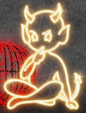 2D LED fényördög III, 66 × 90 cm, meleg fehér, álló, 3D nyomtatás, 3D nyomtatás