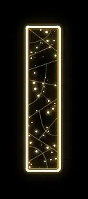 2D LED fény I betű, 40 × 120 cm, melegfehér, 36 V, 22 W, 5 kg, 5 rész