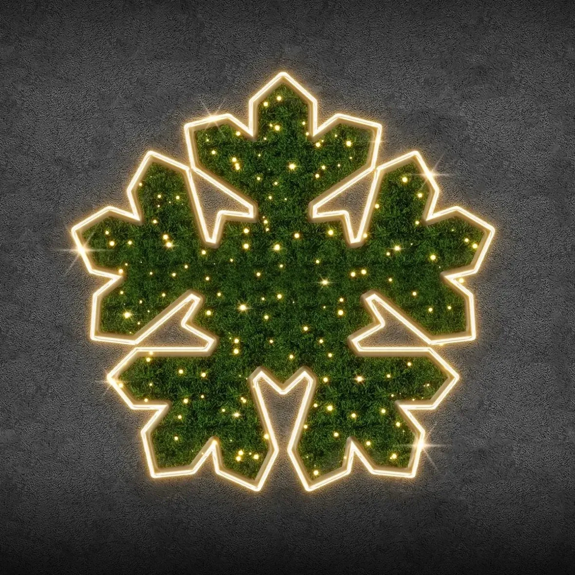 2D LED reflektor FB-VII, lógó, zöld szőnyeg, Ø 120 cm, meleg fehér, üvegszálas, üvegszálas