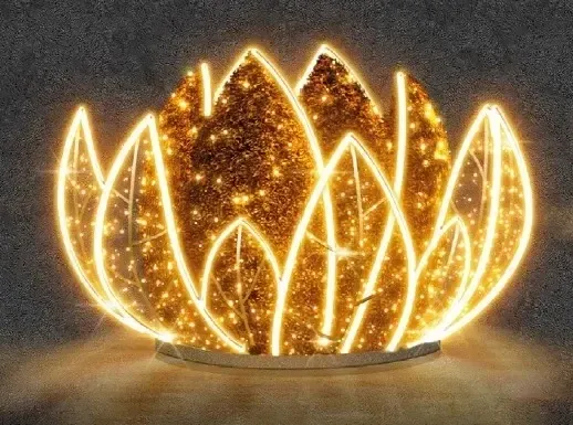 Eco Fix 3D LED világító tavirózsa, Ø 245 cm, meleg fehér, alumínium