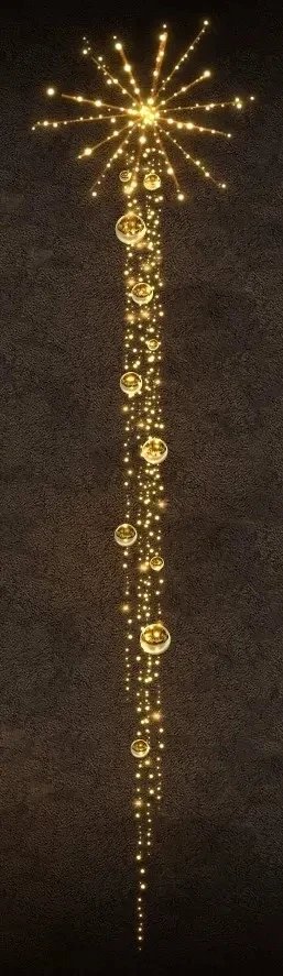 Easy Fix 3D LED fényfüzér, 110 × 450 × 110 cm, melegfehér, alumínium