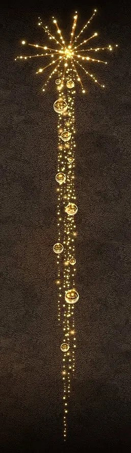 Easy Fix 3D LED fényfüzér, 160 × 450 × 160 cm, melegfehér, alumínium