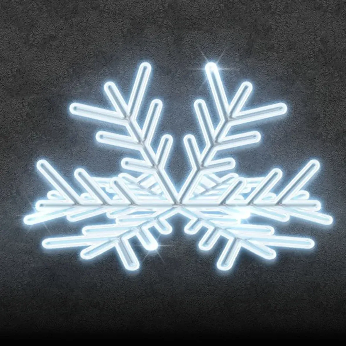 3D LED-es félpehely lámpa, 120 × 60 cm, jégfehér, alumínium