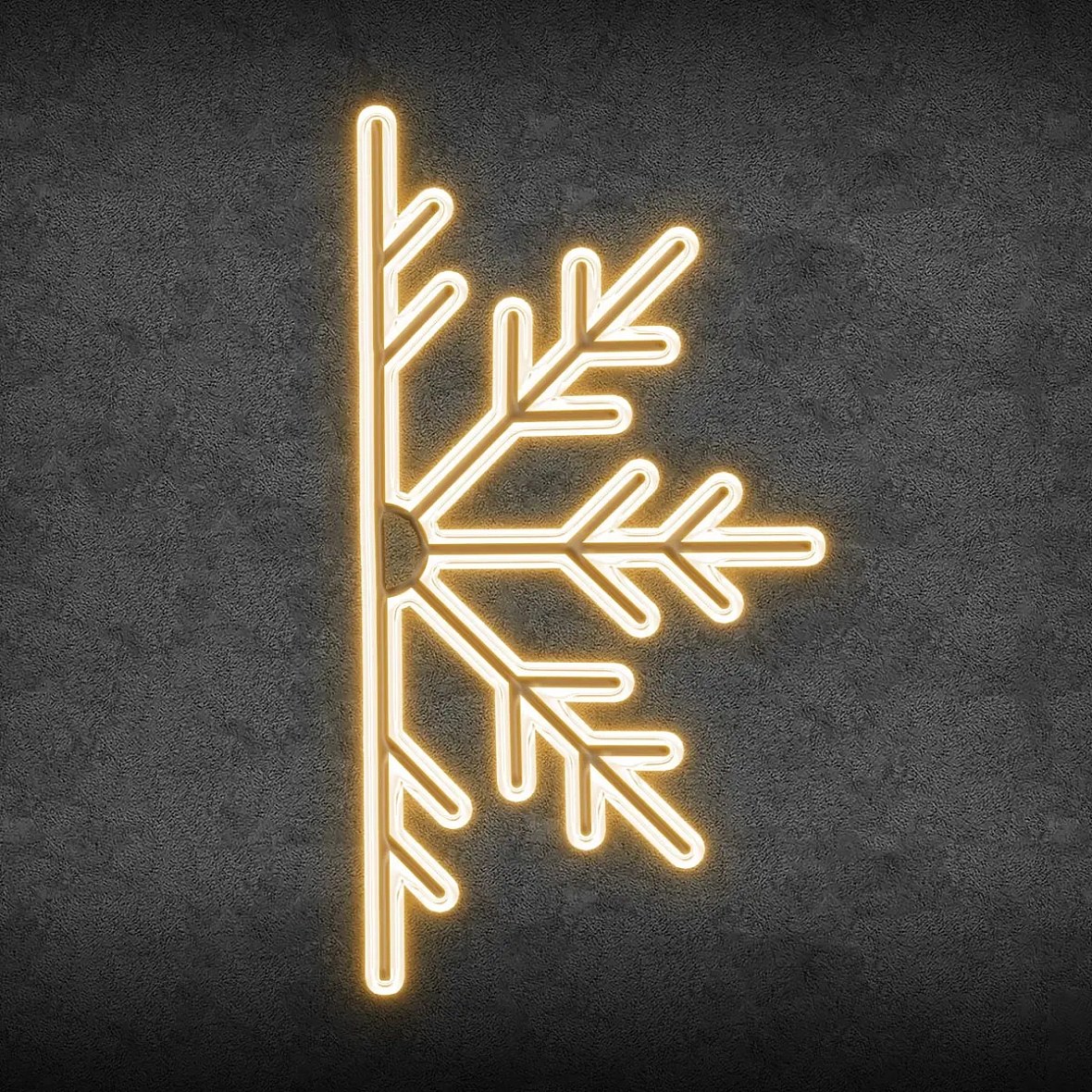 2D LED Half Flake Light IV, lógó, 300 × 153 cm, meleg fehér, alumínium, 2D LED Half Flake Light IV, lógó, 300 × 153 cm, meleg fehér, alumínium