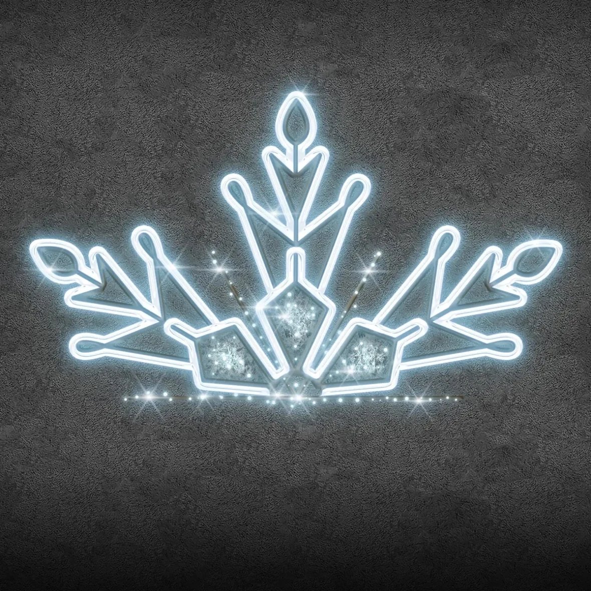 Easy Fix 2D LED félpehely fény, 150 × 260 cm, jégfehér, fonattal, dekoráció közvilágításhoz, alumínium