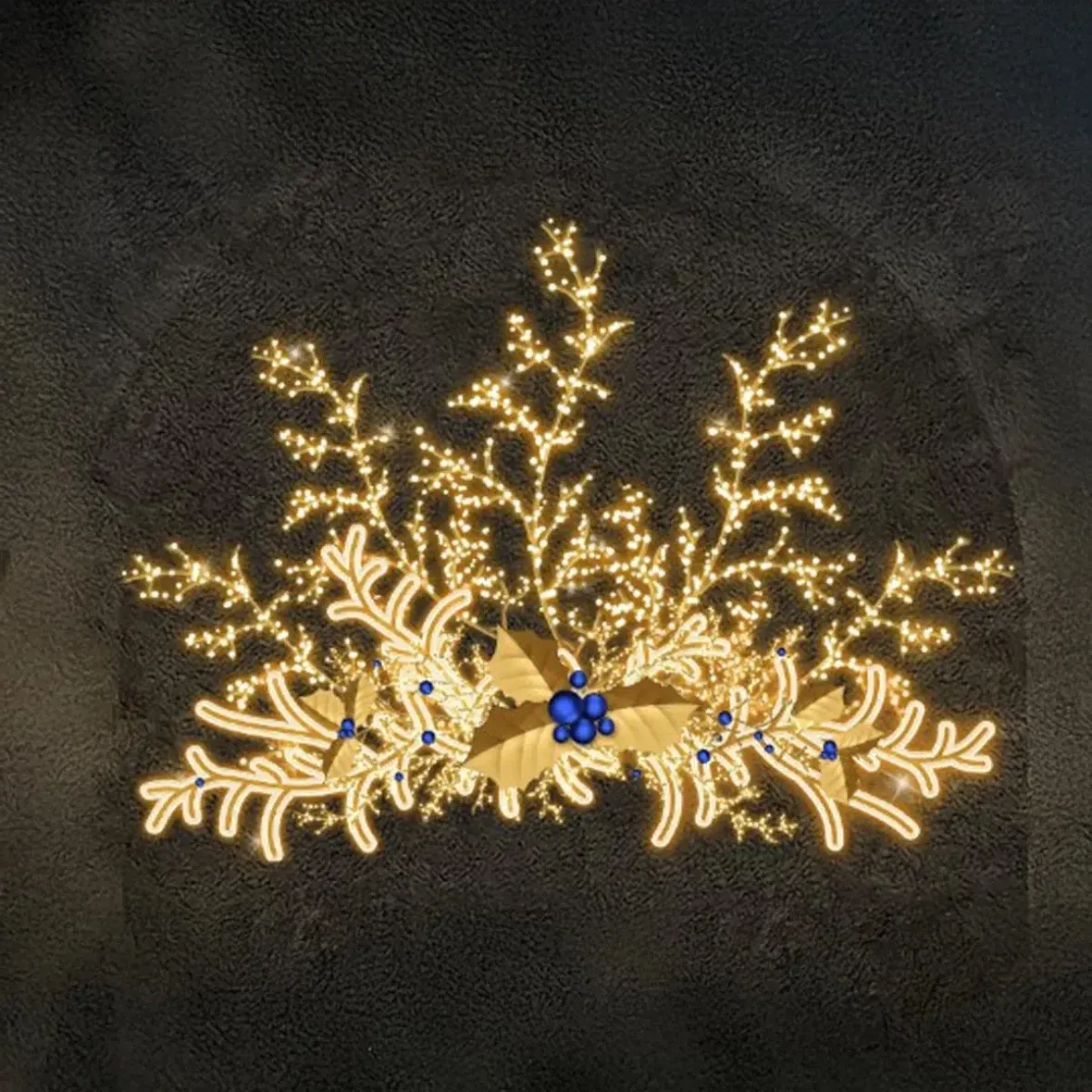 Eco Fix 2D LED fényfüggöny, 220 × 250 × 20 cm, melegfehér, villanófényes, villogó hatású