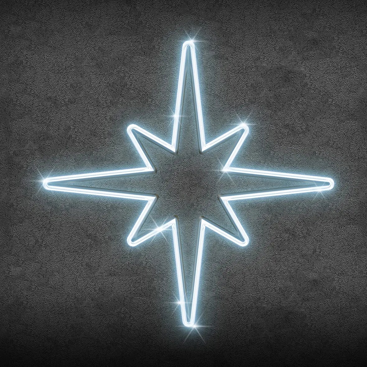 Easy Fix 2D LED-es facsúcscsillag, Ø 70 cm, jégfehér, alumínium