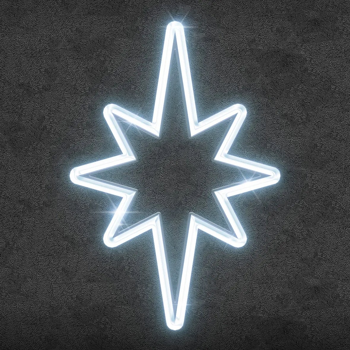 Easy Fix 2D LED csillagfény a fa tetejére, 60 × 90 cm, jeges fehér, 3D nyomtatással