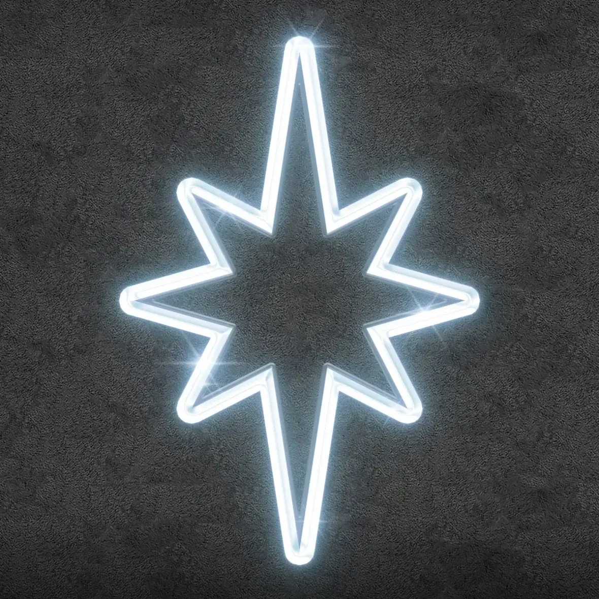 Easy Fix 2D LED-es csillag a karácsonyfa tetejére, 60 × 180 cm, jégfehér, 3D-nyomtatás