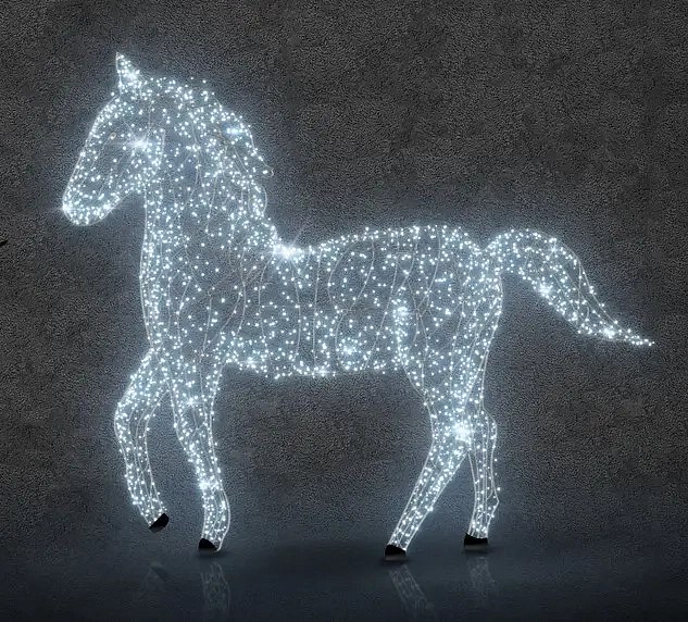 Eco Fix 3D LED-es LED fénylovas, 250 cm-es, jégfehér, alumínium, forgó fejjel