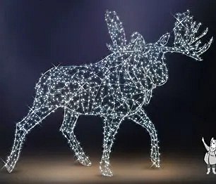 Eco Fix 3D LED fényszarvas 450 cm, 2FA, hidegfehér, Flash, alumínium