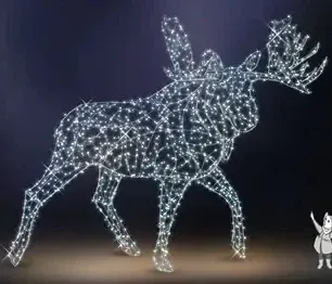 Eco Fix 3D LED fényszarvas 450 cm, 2FA, hidegfehér, Flash, alumínium