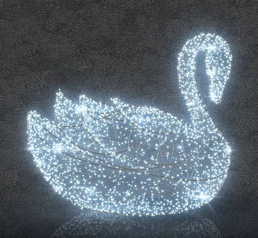 3D LED fényhattyú B 160 cm, jégfehér, 36 V, 2 részből áll