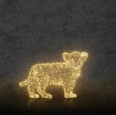 Eco Fix 3D LED fényoroszlán, 80 cm, melegfehér, alumínium