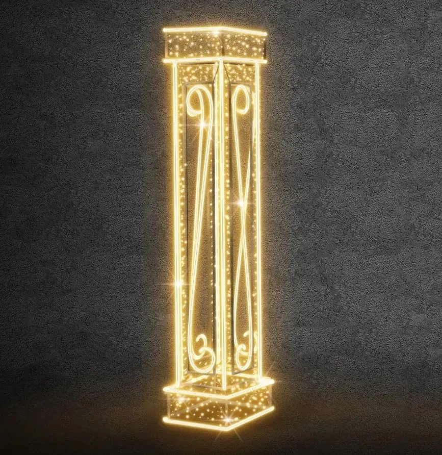 Easy 3D LED fényoszlop, 245 × 60 × 60 cm, melegfehér, 230 V, 59,5 W, 25 kg, 1 db, 1 db