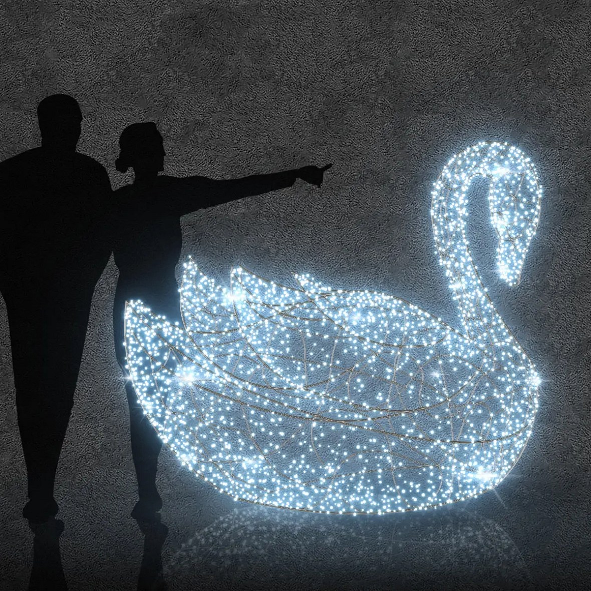 3D LED fényhattyú 220 × 160 × 100 cm jégfehér, 36 V, 40 W, 17,2 kg, 2 db, 2 részes