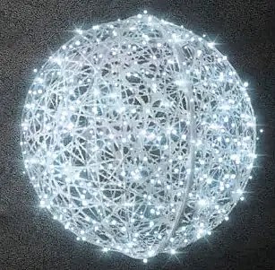 Easy Fix 3D LED fénygömb üvegszálas Ø 100 cm fehér, piros LED, 230 V