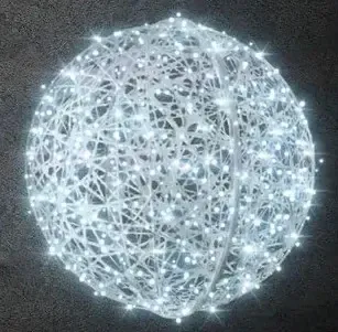 Easy Fix 3D LED fénygömb üvegszálas Ø 100 cm fehér, piros LED, 230 V