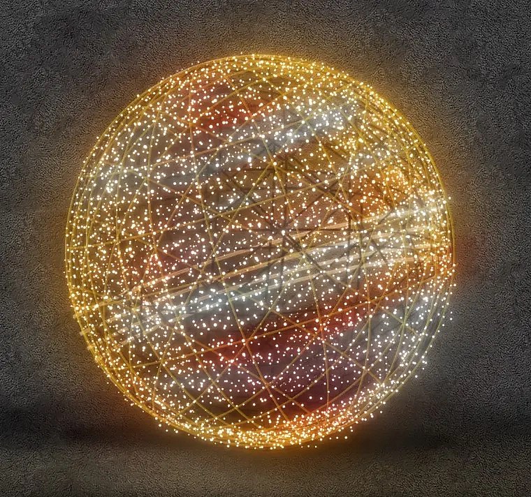 LED fénybolygó, 300 cm átmérőjű, Twinkly, 5 részből áll