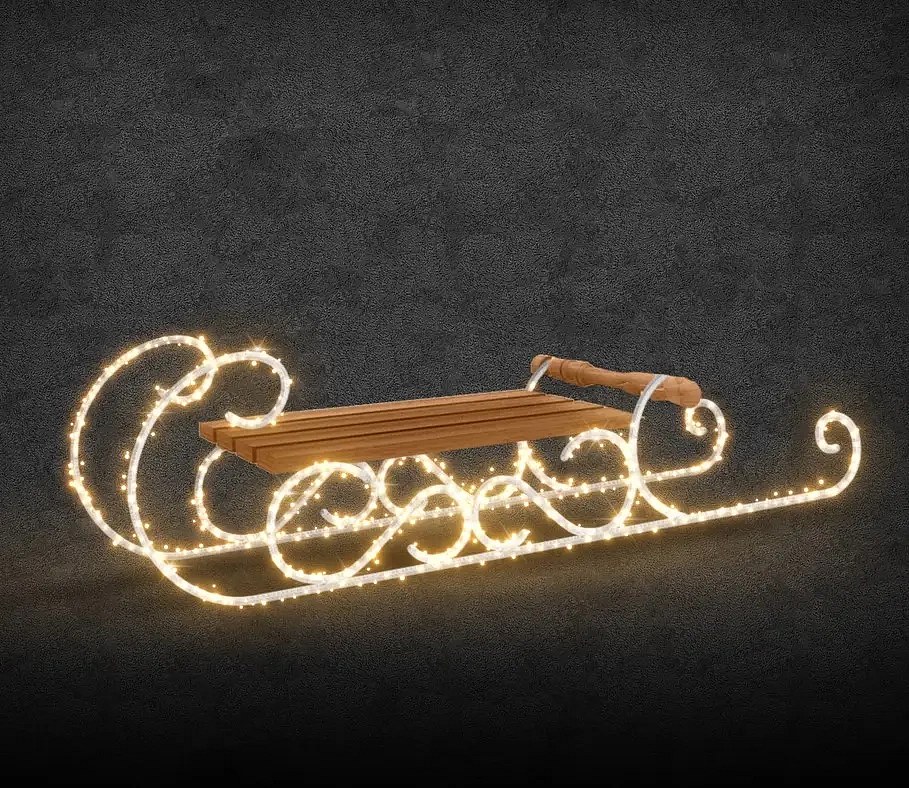 Eco Fix 3D LED fényszánkó, 60 × 240 × 52 cm, meleg fehér, álló, alumínium, állva