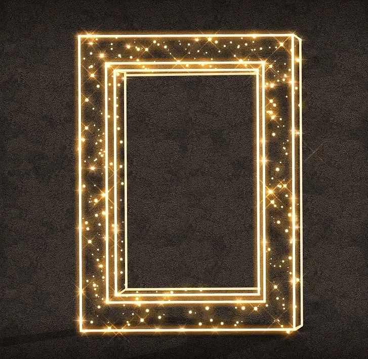 3D LED fényes székkeret, 120 × 160 × 50 cm, melegfehér, 230 V, 28 kg, 1 db, 1 db