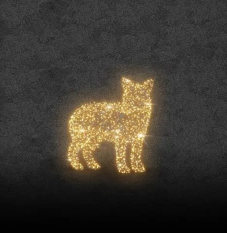 Eco Fix 2D LED fényfarkas kölyök 130 cm, melegfehér, alumínium