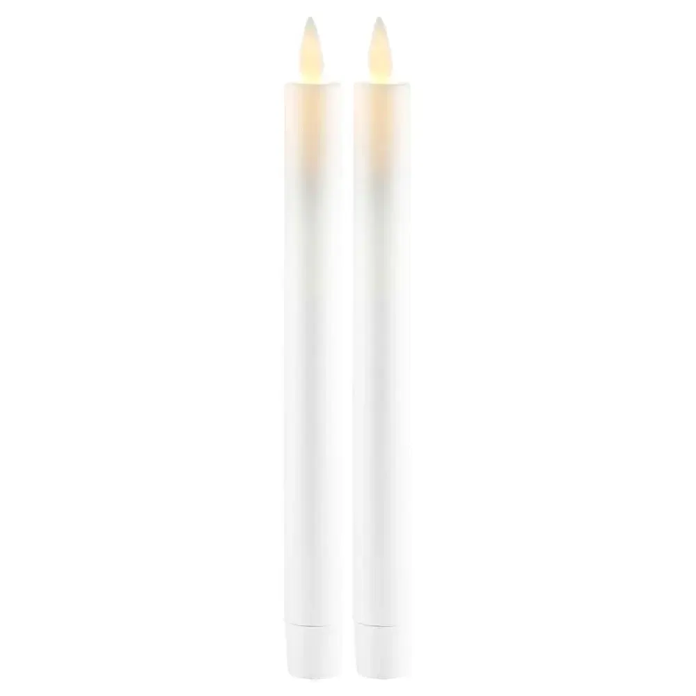 _Letöltve: Sara márkájú, valódi viaszból készült LED gyertyakészlet, fehér, Ø 2 × 25 cm, 2× AAA, 2 db-os csomag