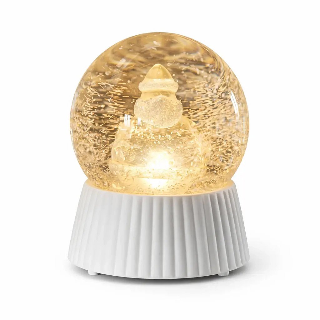 LED hógömb, 10 × 14,5 cm, Mikulás, Mikulás