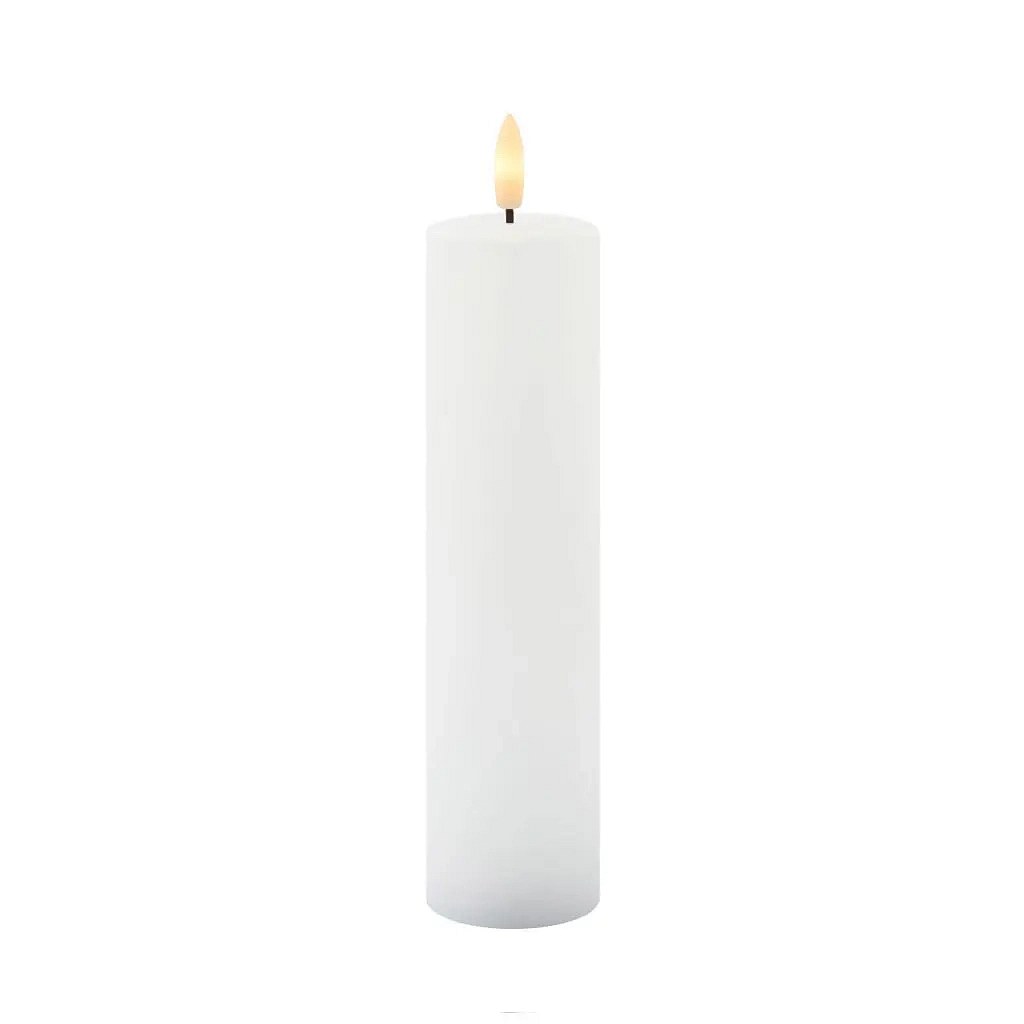 Sille márkájú, valódi viaszból készült, újratölthető LED-gyertya, fehér, Ø 5 × 20 cm