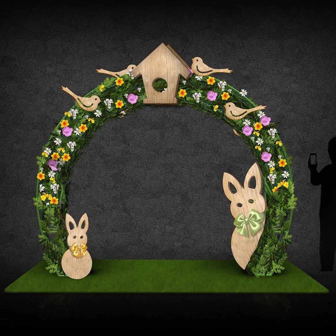 3D rugós kapu, átmérő 250 cm, nem világító, belső tér