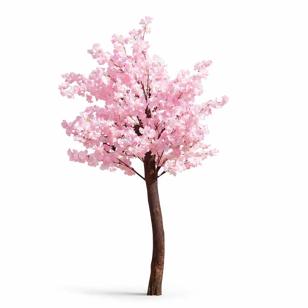 3D műfa Sakura 150 × 100 cm, rózsaszín dekoráció, IP44 kültéri, fém és műanyag