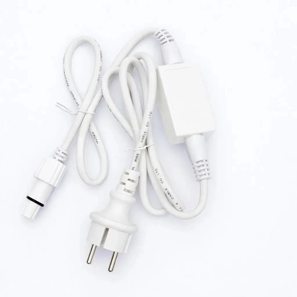 Easy Fix kültéri tápkábel 480 W, nem szétválasztható AC/DC, 150 cm-es fehér kábel IP67, 230 V