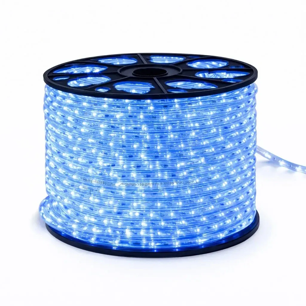 Easy Fix kültéri LED-es fénycső, 100 m, kék, átlátszó, IP44, tekercsben