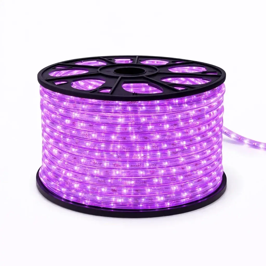 Easy Fix kültéri LED-világítócső, 50 m, rózsaszín, 1500 diódával, átlátszó kábel, IP44, tekercs