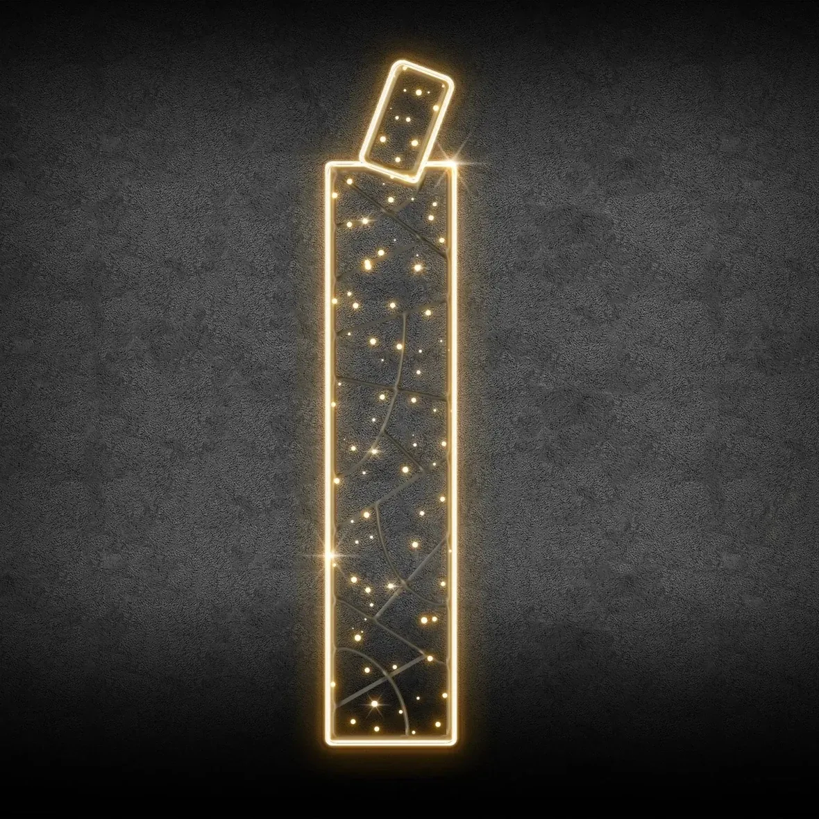 Eco Fix 2D LED-es LED-es világítóbetű Í, 37 × 160 × 3 cm, meleg fehér, lógó, 3D nyomtatás, 3D nyomtatás