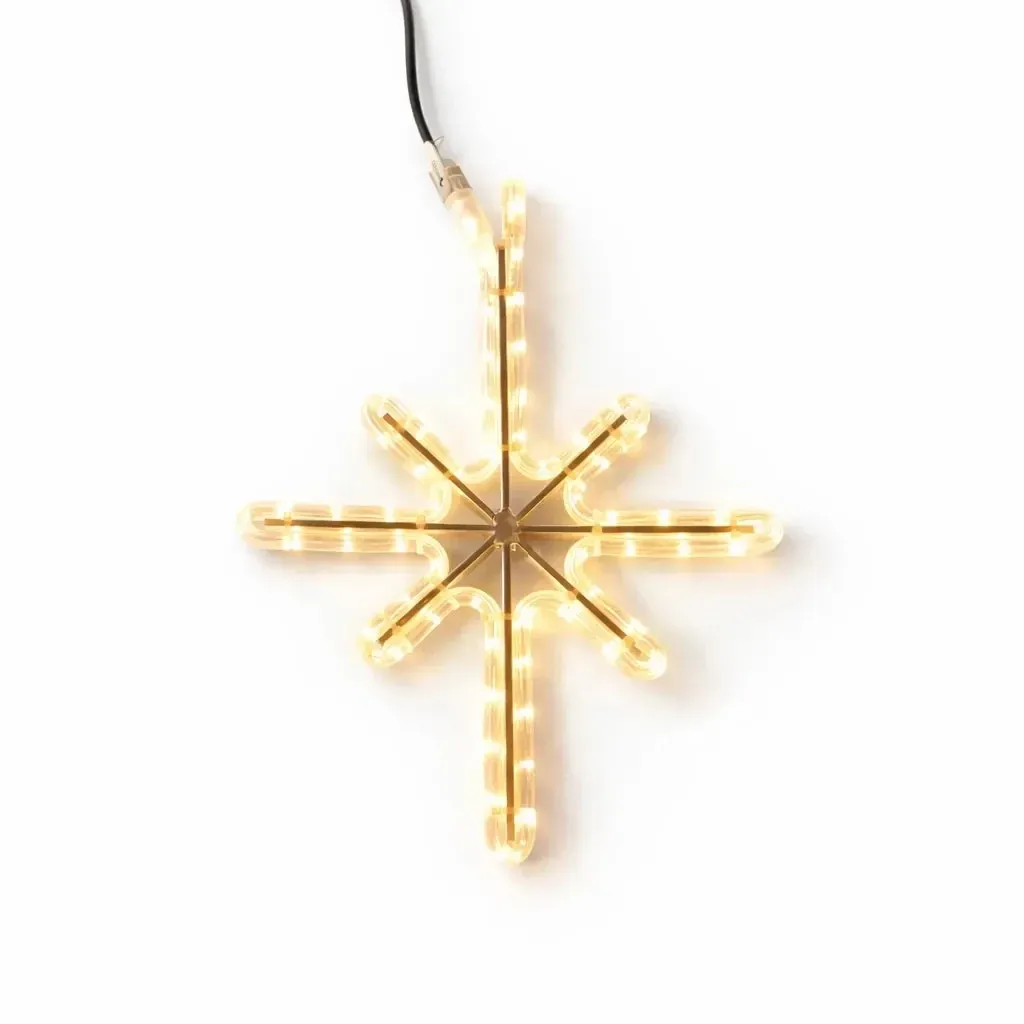 Easy Fix 2D LED-es csillagfény Polaris I., 34 × 42 cm, meleg fehér, akasztós, alumínium, lógós