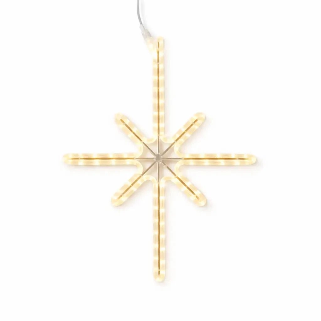 Easy Fix 2D LED-es csillagfény Polaris I., 47 × 55 cm, meleg fehér, lógó, alumínium