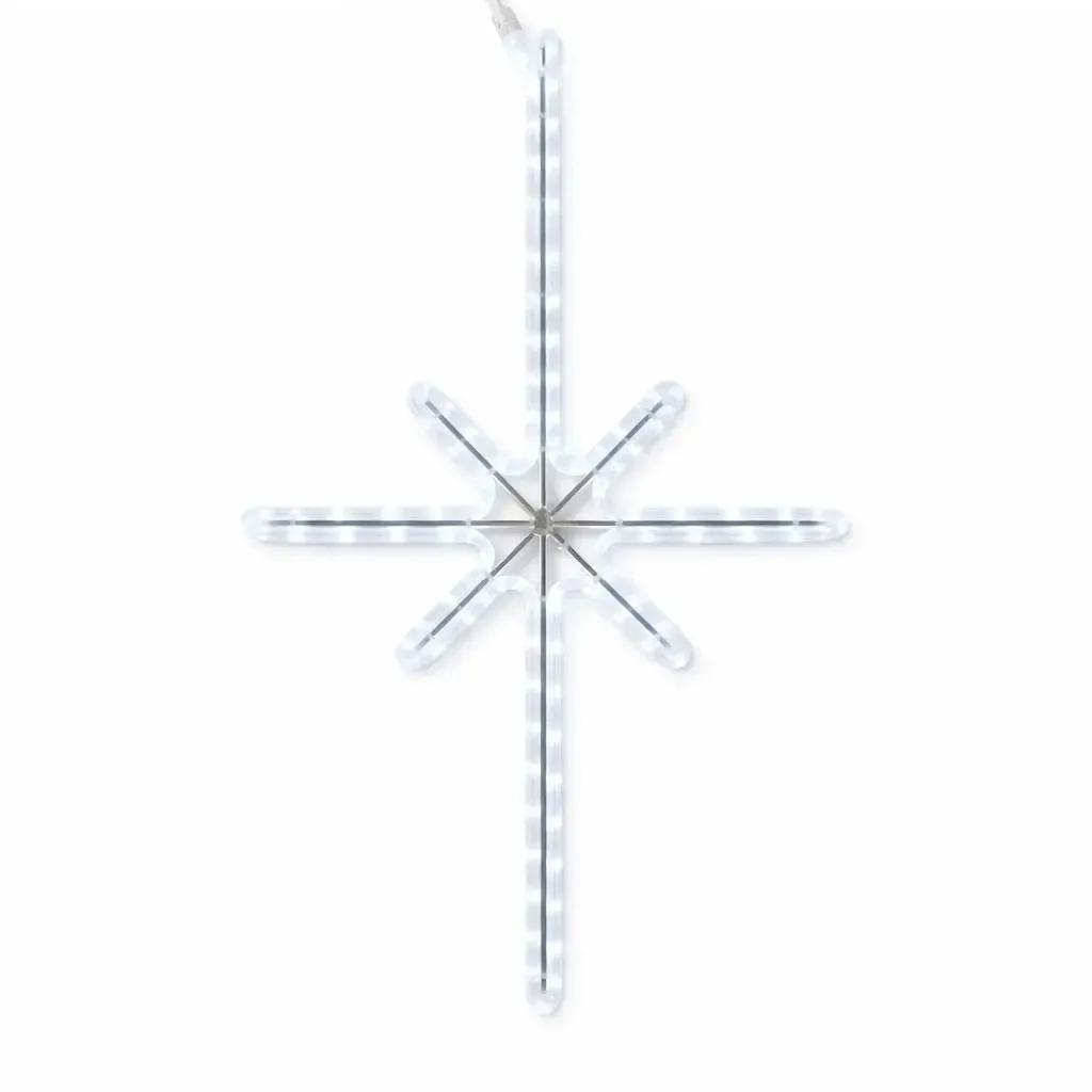 Easy Fix 2D LED-es csillagfény Polaris I., 53 × 90 cm, függő, jégfehér, alumínium