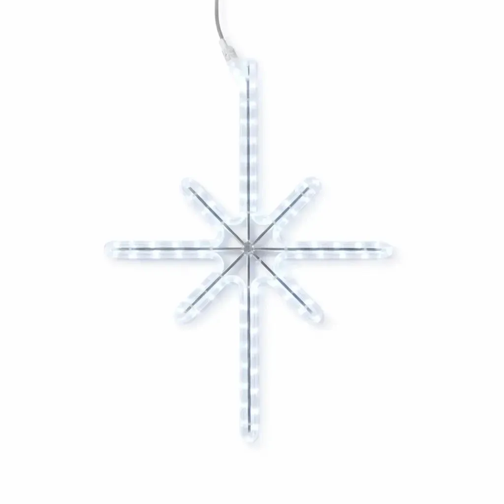 Easy Fix 2D LED-es csillagfény Polaris I. közvilágításhoz, 53 × 90 cm, jégfehér, alumínium