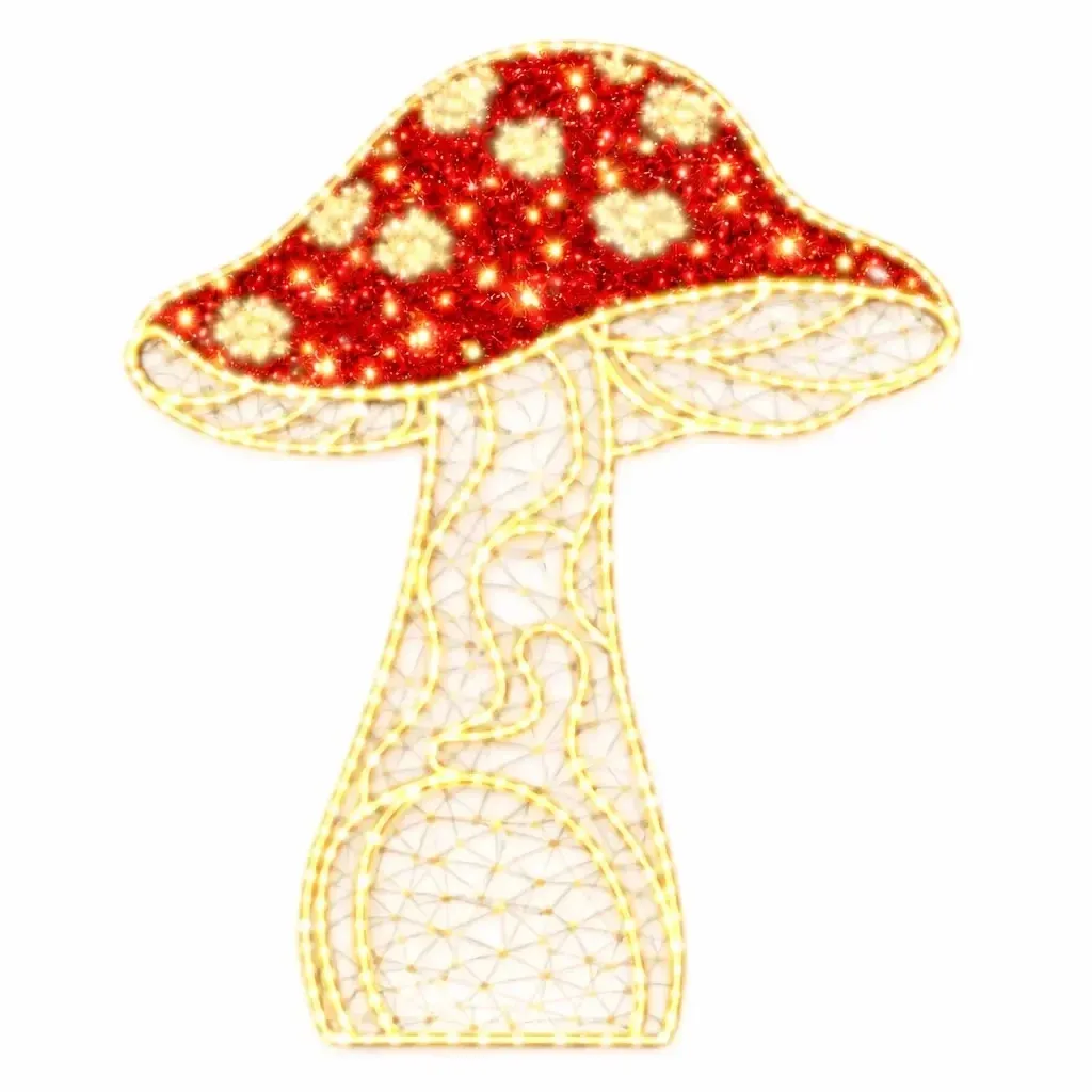 Eco Fix 2D LED-es gomba, I. típusú mérges gomba, 145 × 203 × 66 cm, meleg fehér, álló, 3D-nyomtatás