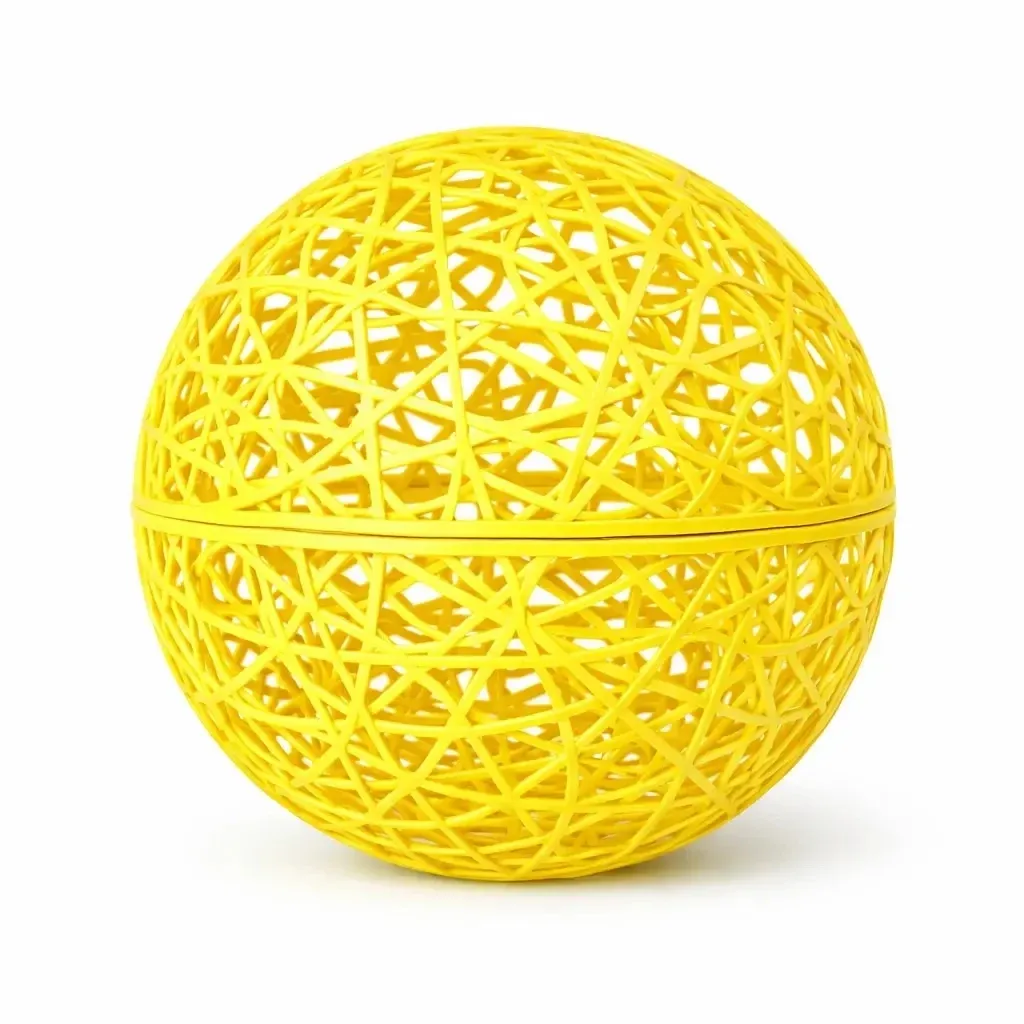 3D labda Üvegszálas, 40 cm átmérőjű, sárga, nem világítós