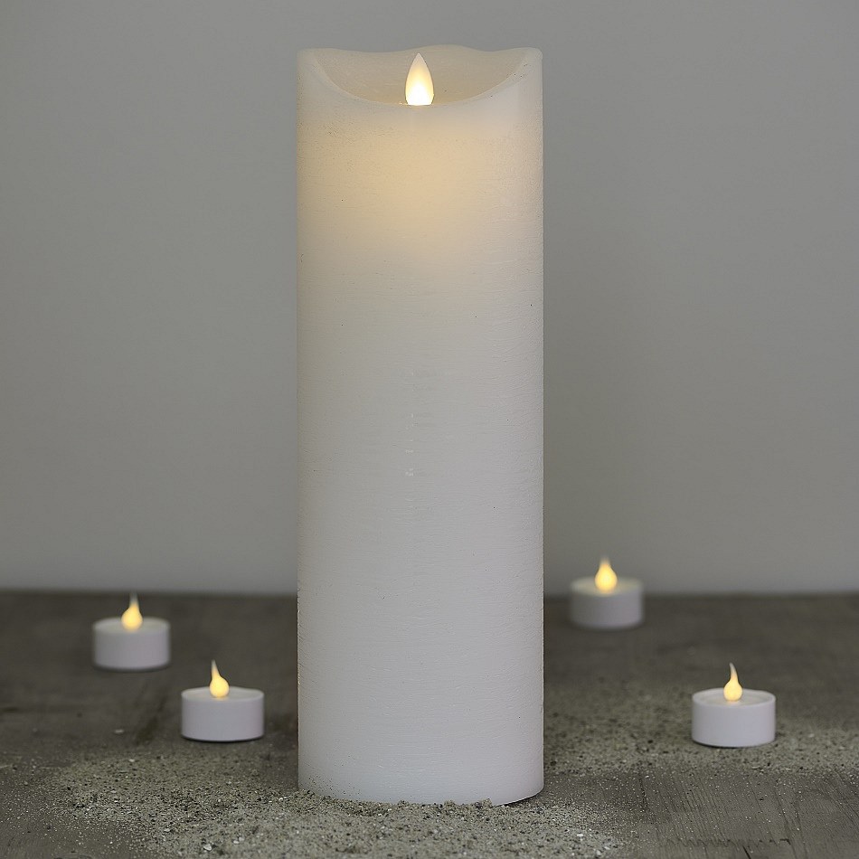 _Download Wax LED gyertya, 30 cm, fehér